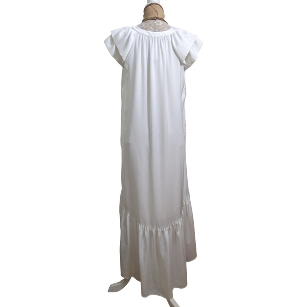 Sabina Musayev White Lace Up Tiered Maxi Dress OS Made in‎ Israel - Picture 5 of 8